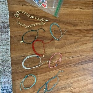 8 pura vida bracelets +1 necklace+bag of stickers